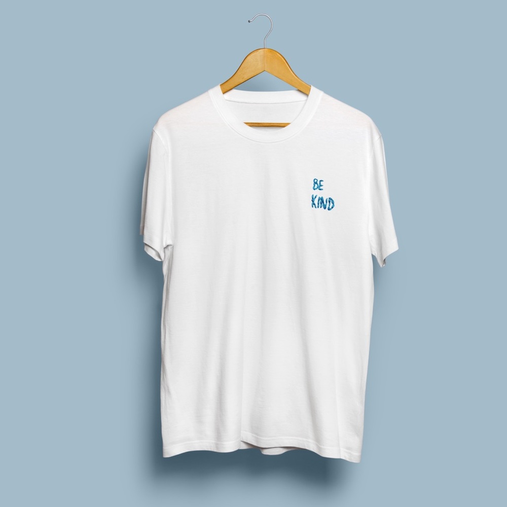‘Be Kind’ Handmade Embroidered Tee - Picture 3 of 7
